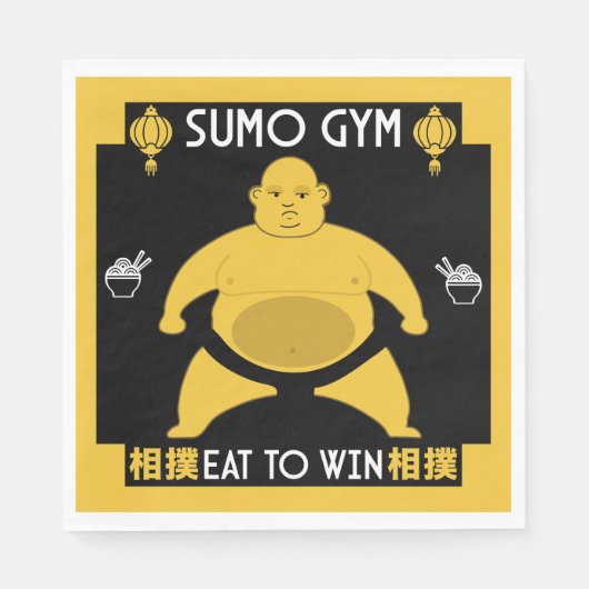 Funny Sumo Wrestler Serviette (Vorderseite)