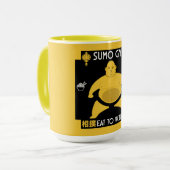 Funny Sumo Wrestler Tasse (Vorderseite Links)