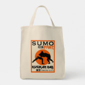 Funny Sumo Wrestler Tragetasche (Rückseite)