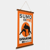 Funny Sumo Wrestler Wandteppich Mit Holzrahmen (Gewinkelt)