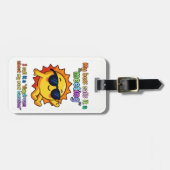 Funny Sun "Daydreaming Vacation" Luggage Tag Gepäckanhänger (Vorderseite horizontal)