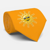 Funny Sun Face Krawatte (Gerollt)