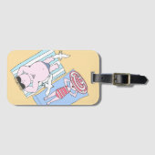 Funny Sunbaden Couple Cartoon Seaside Art Gepäckanhänger (Vorderseite (Horizontal))