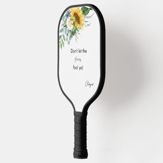 Funny Sunblumen Fool Ya Brauch Pickleball Schläger (Links)