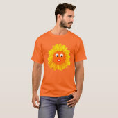 Funny Sunflower Face Orange Black 4Robin T-Shirt (Vorne ganz)