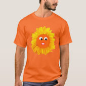 Funny Sunflower Face Orange Black 4Robin T-Shirt (Vorderseite)