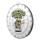 Funny Sunglasses Avocado Dartscheibe (Vorderseite rechts)