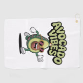 Funny Sunglasses Avocado Golfhandtuch (Horizontal)