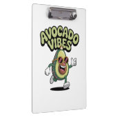 Funny Sunglasses Avocado Klemmbrett (Rechts)