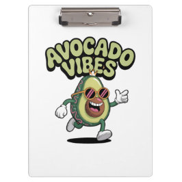 Funny Sunglasses Avocado Klemmbrett