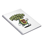 Funny Sunglasses Avocado Notizblock (Rechte Seite)