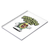 Funny Sunglasses Avocado Notizblock (Linke Seite)