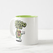 Funny Sunglasses Avocado Zweifarbige Tasse (Vorderseite Links)