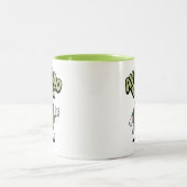 Funny Sunglasses Avocado Zweifarbige Tasse (Mittel)