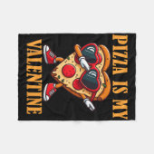 Funny Sungles Pizza Slice Dabbing Valentine's Day Fleecedecke (Vorderseite (Horizontal))