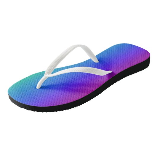 Funny Sunny Rainbow Flip Flops Badesandalen (Schrägansicht)