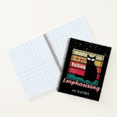 Funny Sunset Grid Cat Lover Teacher Notizblock (Innenseite)