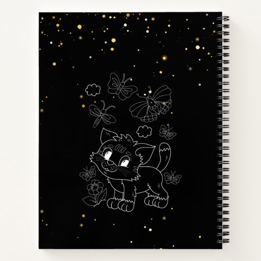 Funny Sunset Grid Cat Lover Teacher Notizblock (Rückseite)