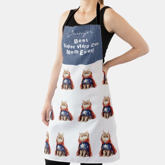 Funny Super Hero Niedlich Cat All-Over Print Schür Schürze (InSitu)