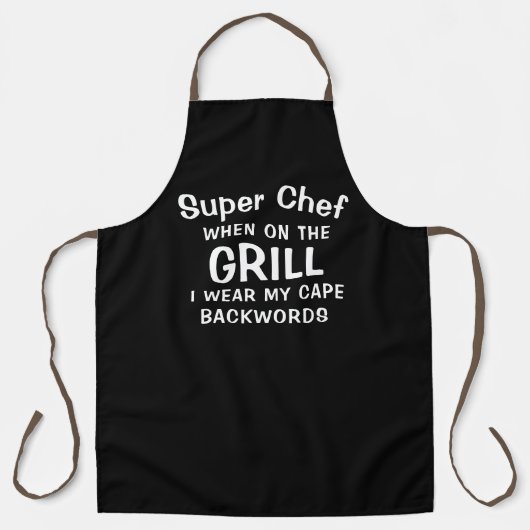 Funny Super Koch Superhero Cape GRILLEN Grill Schü Schürze (Vorderseite)