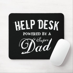 Funny Super Papa Help Desk Vatertag Geschenk Mousepad