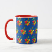 Funny Super Pickleman auf Blue Personalisiert Tasse (Links)