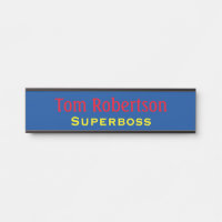 Funny Superboss Boss Office Türschild Namensschild