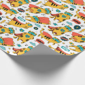 Funny Superhero Cat Geschenkpapier (Ecke)