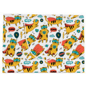 Funny Superhero Cat Große Geschenktüte (Rückseite)