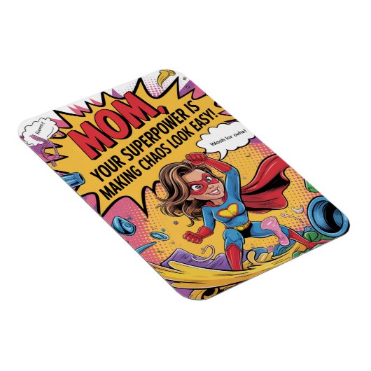 Funny Superhero Mama Muttertag Magnet (Rechte Seite)