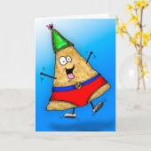 Funny Superhero "nacho man man" Geburtskarte Karte (Gelbe Blume)