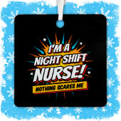 Funny Superhero Night Shift Nurse Aufwertung Ornament Aus Metall