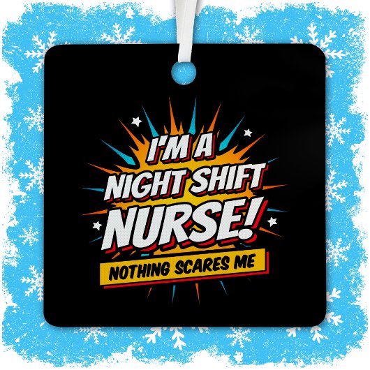Funny Superhero Night Shift Nurse Aufwertung Ornament Aus Metall