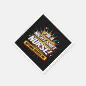 Funny Superhero Night Shift Nurse Aufwertung Serviette (Ecke)