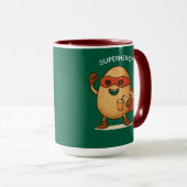 Funny Superhero Potato Cartoon Graphic Combo Mug Tasse (VorderseiteRechts)
