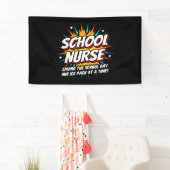 Funny Superhero School Nurse Apprecision Banner (Insitu)
