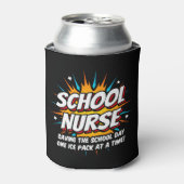Funny Superhero School Nurse Apprecision Dosenkühler (Kanne Vorderseite)