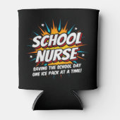 Funny Superhero School Nurse Apprecision Dosenkühler (Vorderseite)