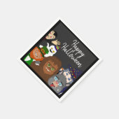 Funny Supernatural Happy Halloween Costume Party Serviette (Ecke)