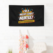 Funny Superpower Night Shift Nurse Aufwertung Banner (Insitu)