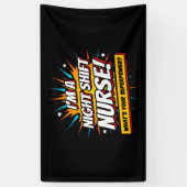 Funny Superpower Night Shift Nurse Aufwertung Banner (Vertikal)