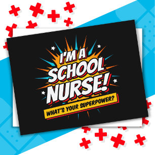 Funny Superpower School Nurse Aufwertung Postkarte