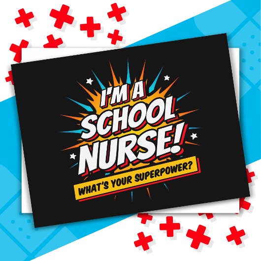 Funny Superpower School Nurse Aufwertung Postkarte