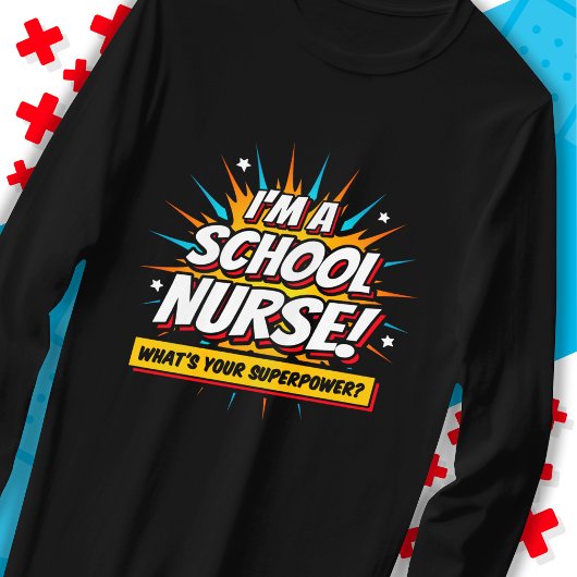 Funny Superpower School Nurse Aufwertung T-Shirt