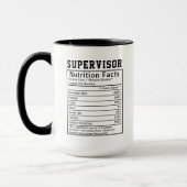 Funny Supervisor Nutrition Facts Leadership Gift Tasse (Links)