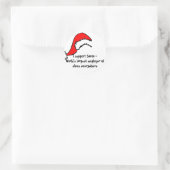 Funny Support Santa Runder Aufkleber (Tasche)