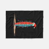 Funny Surf Christmas Lights Lover Surfboard Surfin Fleecedecke (Vorderseite (Horizontal))