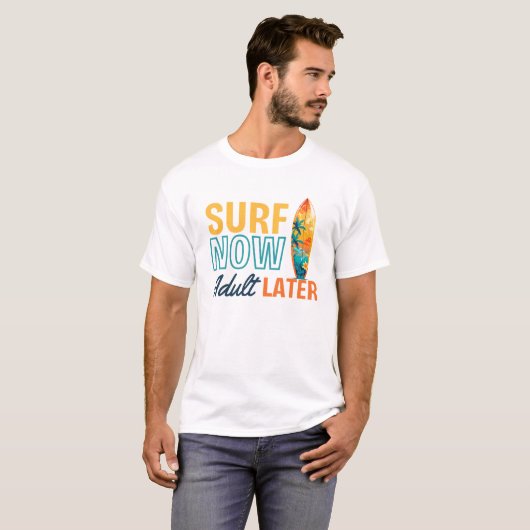 Funny Surf Sprichwort Beach Life Ocean Summer Wave T-Shirt (Vorne ganz)