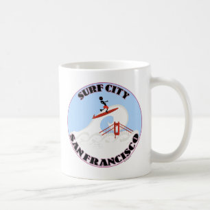 Funny Surf Stadt San Francisco Kaffeetasse