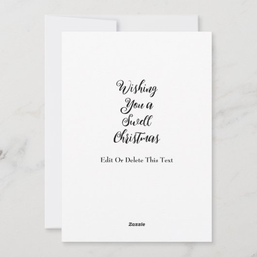 Funny SurfBeach Weihnachtskarten Feiertagskarte (Rückseite)